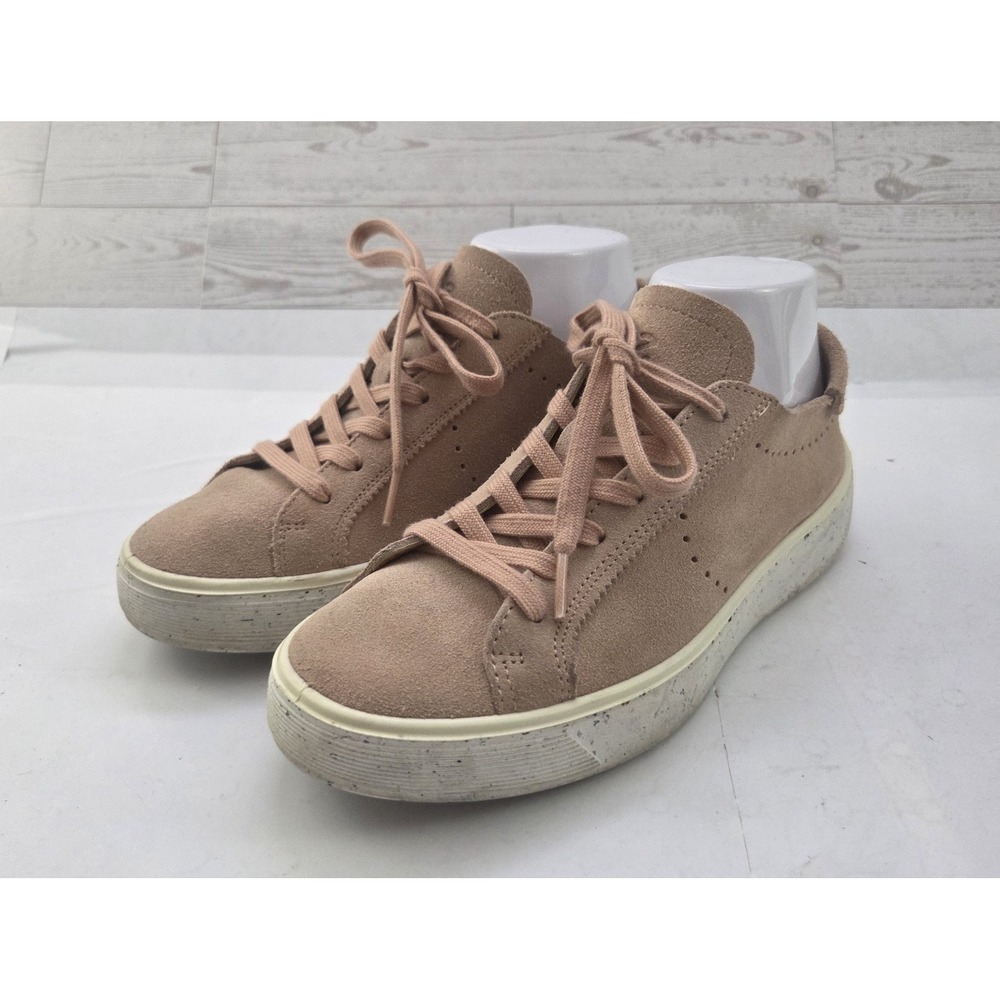 ECCO Platform Sneakers Womens 38 US 7.5 Pink Suede Comfort Y2K 90s Minimalism